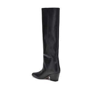 Schwarze Kalbshaut Bos Taurus Stiefel