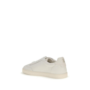 Weiße Gummisohle Sneakers mit niedrigem Schaft