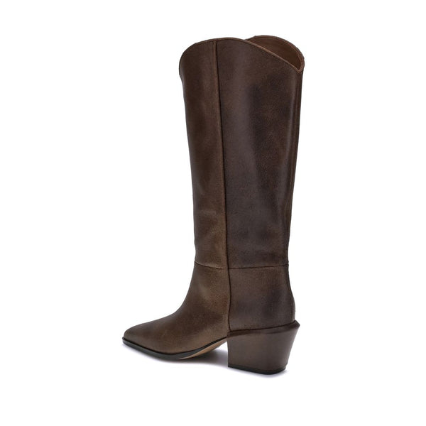 Stiefel aus braunem Leder