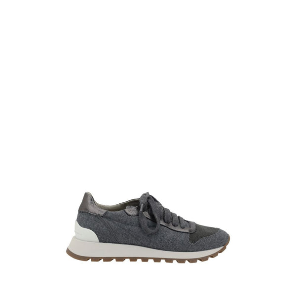 Graue Woll-Sneaker aus Fleece