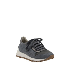 Graue Woll-Sneaker aus Fleece