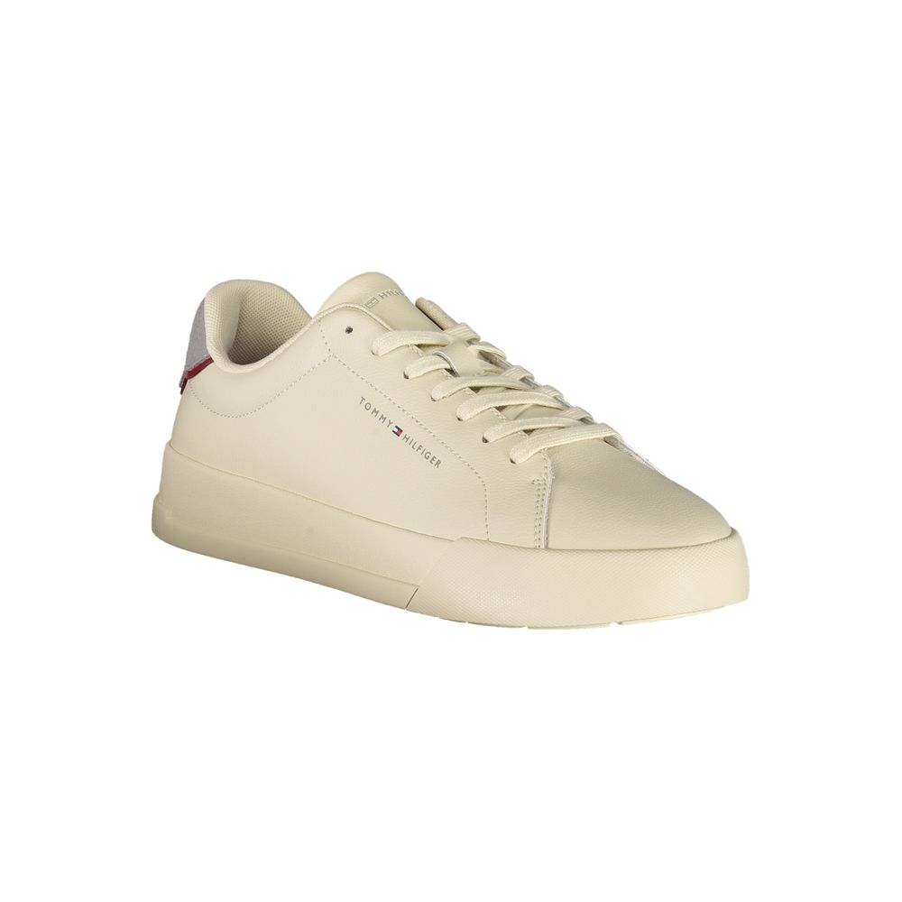 Beige Leder Herren Sneaker