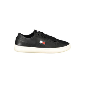 Schwarzes Leder Damen Sneaker