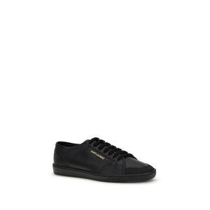 Schwarze Sneakers aus Kalbsleder Bos Taurus Low Top