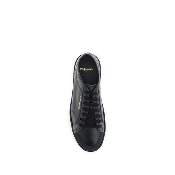 Schwarze Sneakers aus Kalbsleder Bos Taurus Low Top