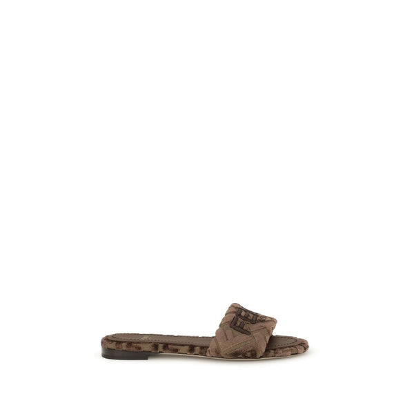 Braune Viskose-Sandalen