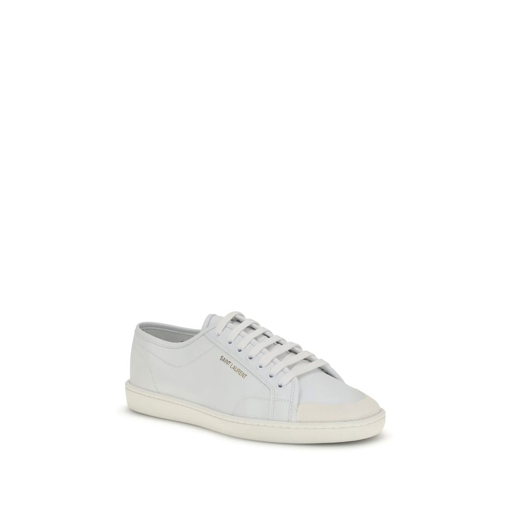Weiße Kalbshaut Bos Taurus Sneakers mit niedrigem Schaft