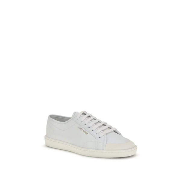 Weiße Kalbshaut Bos Taurus Sneakers mit niedrigem Schaft