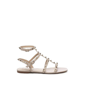 Beige Sandalen aus Kalbsleder