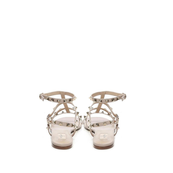Beige Sandalen aus Kalbsleder