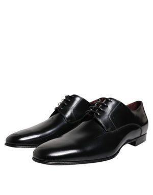 Männer Kleid Schwarz Kalbsleder Derby Schuhe