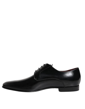 Männer Kleid Schwarz Kalbsleder Derby Schuhe
