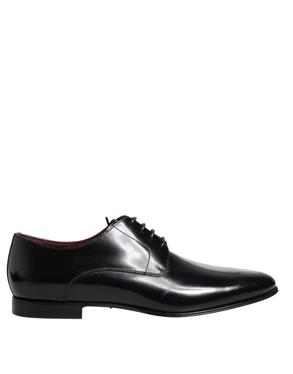 Männer Kleid Schwarz Kalbsleder Derby Schuhe