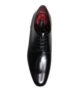 Männer Kleid Schwarz Kalbsleder Derby Schuhe