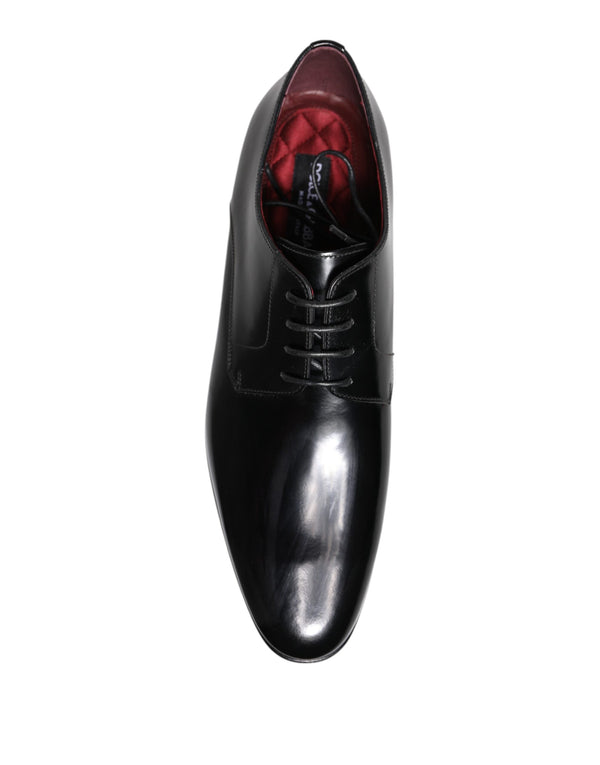 Männer Kleid Schwarz Kalbsleder Derby Schuhe