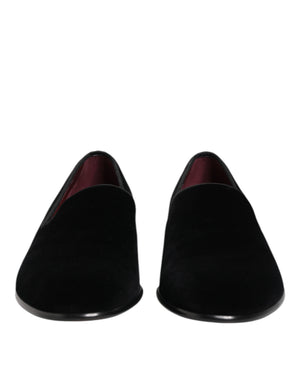 Schwarzer Samt Slip On Männer Loafers Formelle Schuhe