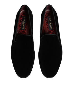 Schwarzer Samt Slip On Männer Loafers Formelle Schuhe