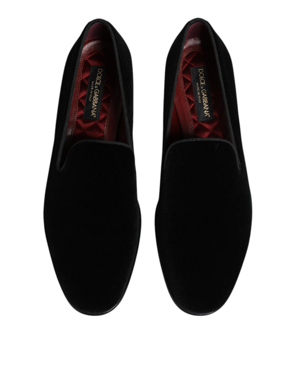 Schwarzer Samt Slip On Männer Loafers Formelle Schuhe