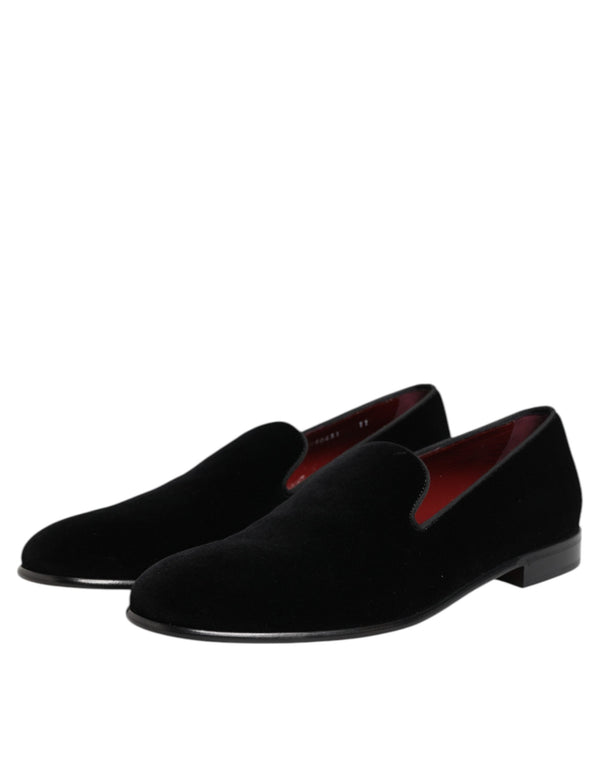 Schwarzer Samt Slip On Männer Loafers Formelle Schuhe
