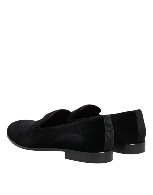 Schwarzer Samt Slip On Männer Loafers Formelle Schuhe
