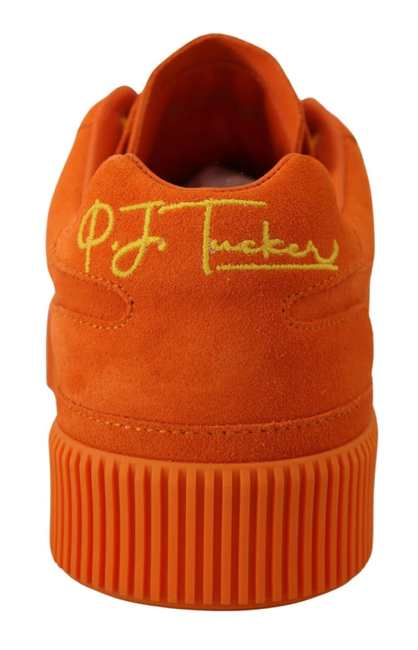 Orange Leder P.j. Tucker Männer Turnschuhe Schuhe