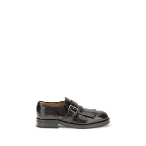 Bordeauxfarbene Leder-Oxfords und -Derbies