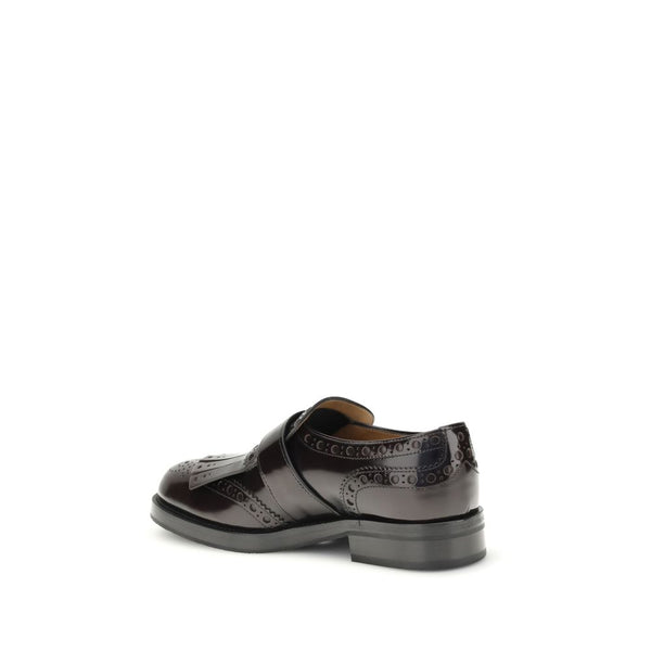 Bordeauxfarbene Leder-Oxfords und -Derbies