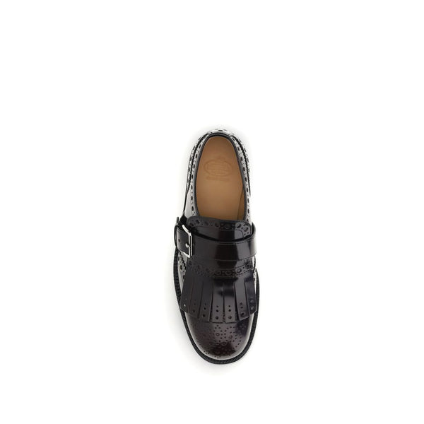 Bordeauxfarbene Leder-Oxfords und -Derbies