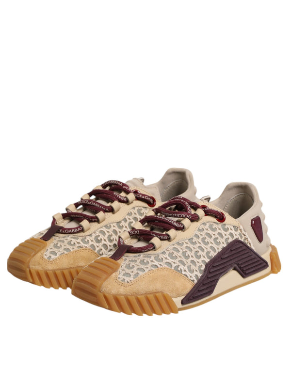 Beige Neopren DG Logo NS1 Lace Sneakers Schuhe