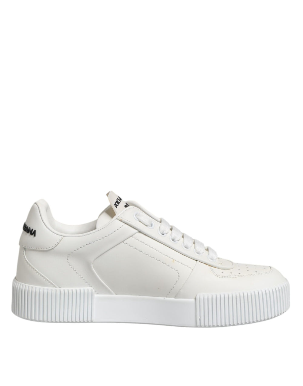 Weiß Miami Leder Low Top Turnschuhe Schuhe