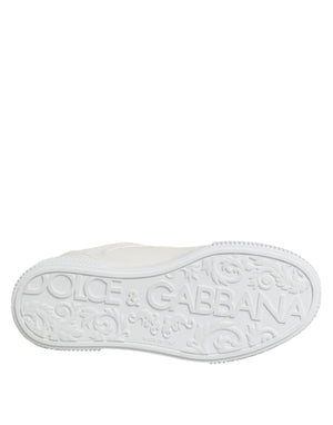 Weiß Miami Leder Low Top Turnschuhe Schuhe