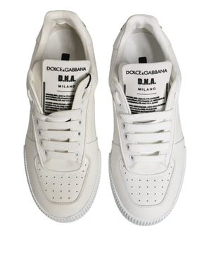 Weiß Miami Leder Low Top Turnschuhe Schuhe