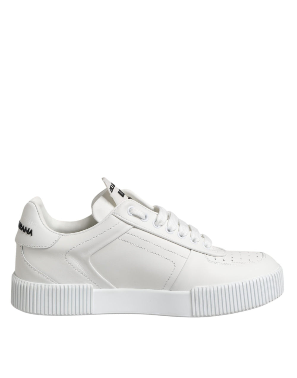 Weiß Miami Leder Low Top Turnschuhe Schuhe