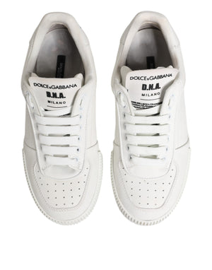 Weiß Miami Leder Low Top Turnschuhe Schuhe