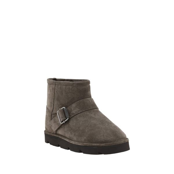 Braune Kalbshaut Bos Taurus Stiefeletten