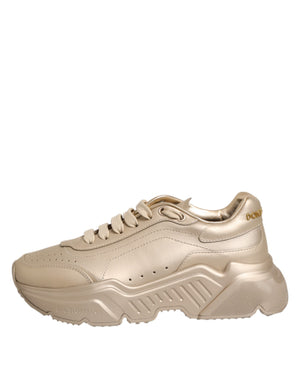 Gold Leder Daymaster Damen Sneaker Schuhe