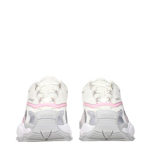 Chunky Sneakers aus weißem Stoff