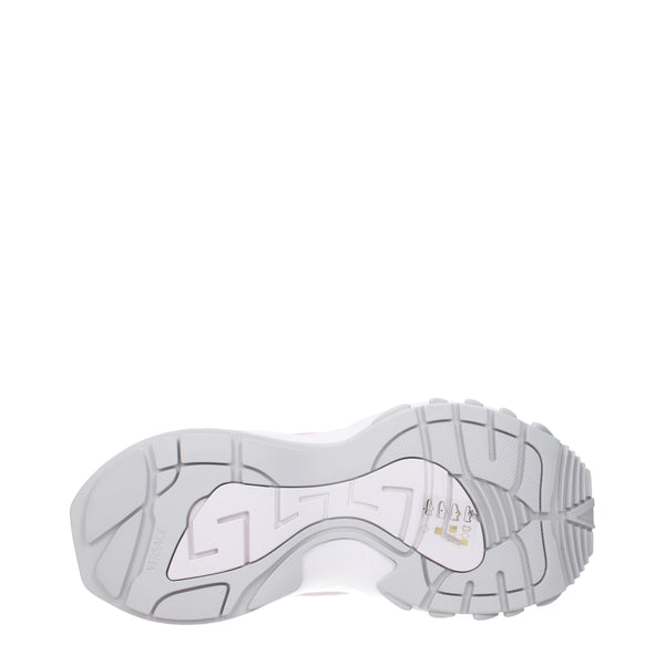 Chunky Sneakers aus weißem Stoff