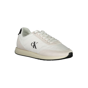 Weiß Polyester Männer Sneaker