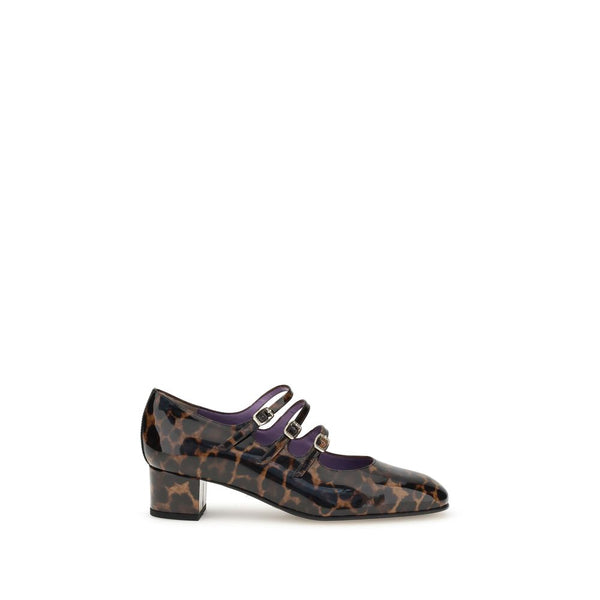 Plateau-Pumps aus Kalbshaut Bos Taurus in Multicolor