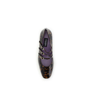 Plateau-Pumps aus Kalbshaut Bos Taurus in Multicolor