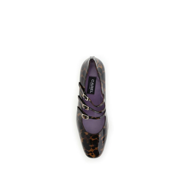 Plateau-Pumps aus Kalbshaut Bos Taurus in Multicolor