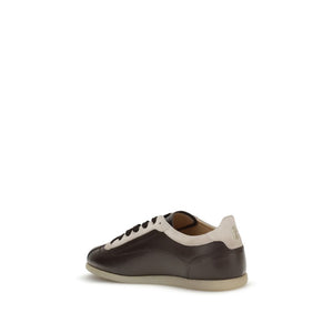 Bunte Leder-Sneaker mit niedrigem Schaft