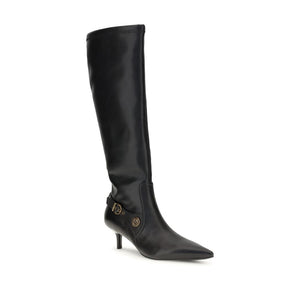 Schwarze Ziegenleder-Stiefeletten