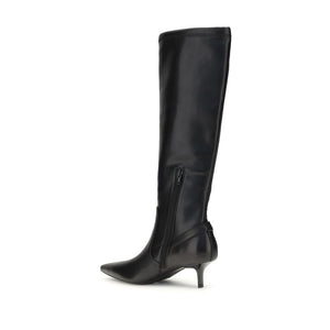 Schwarze Ziegenleder-Stiefeletten