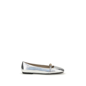 Silberne Kalbshaut-Ballettschuhe Bos Taurus