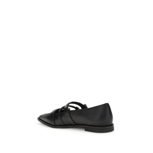 Schwarze Kalbshaut Bos Taurus Ballerinas
