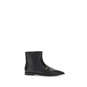 Schwarze Kalbshaut Bos Taurus Stiefeletten