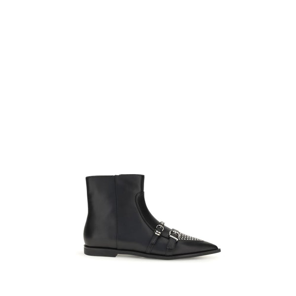 Schwarze Kalbshaut Bos Taurus Stiefeletten