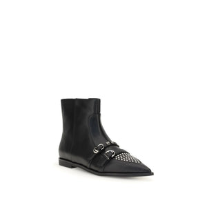 Schwarze Kalbshaut Bos Taurus Stiefeletten